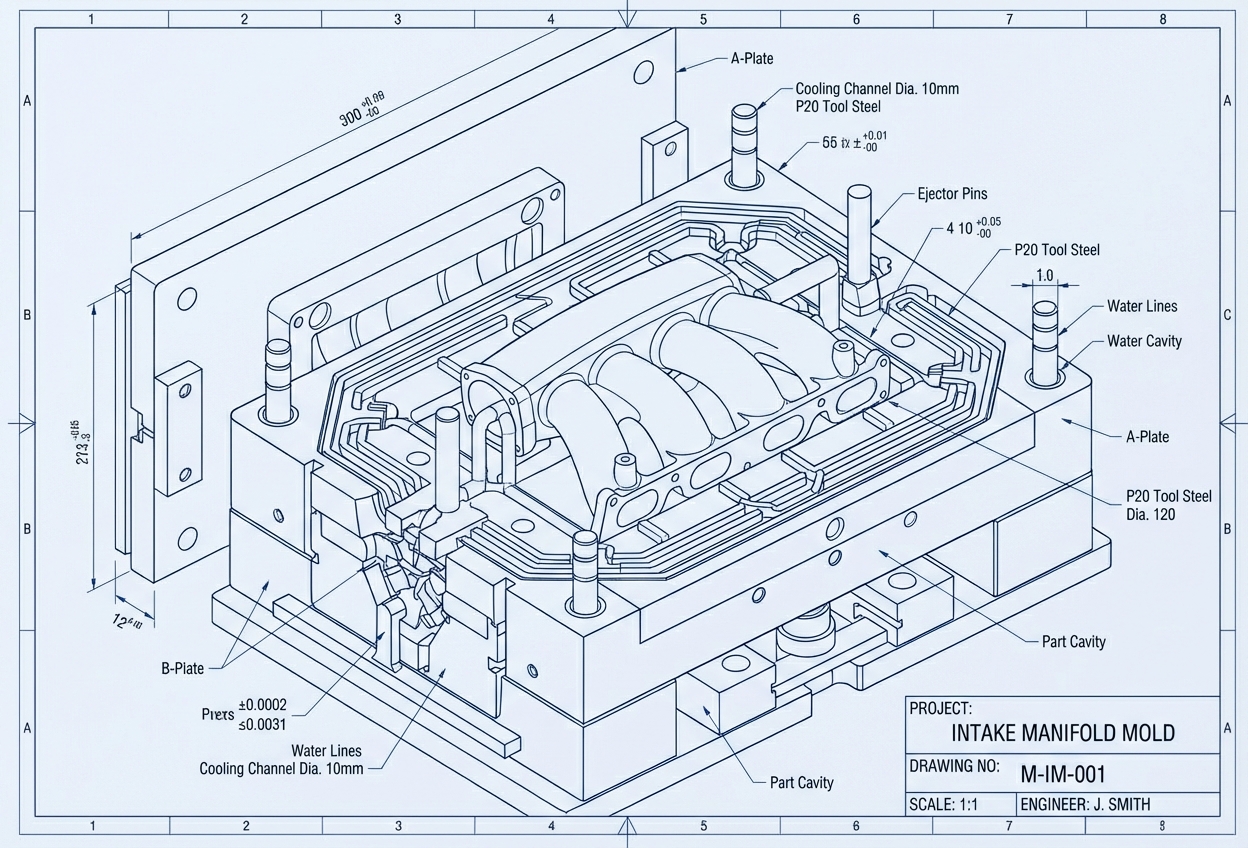 公司簡介 鋁重力鑄造模具設計示意圖